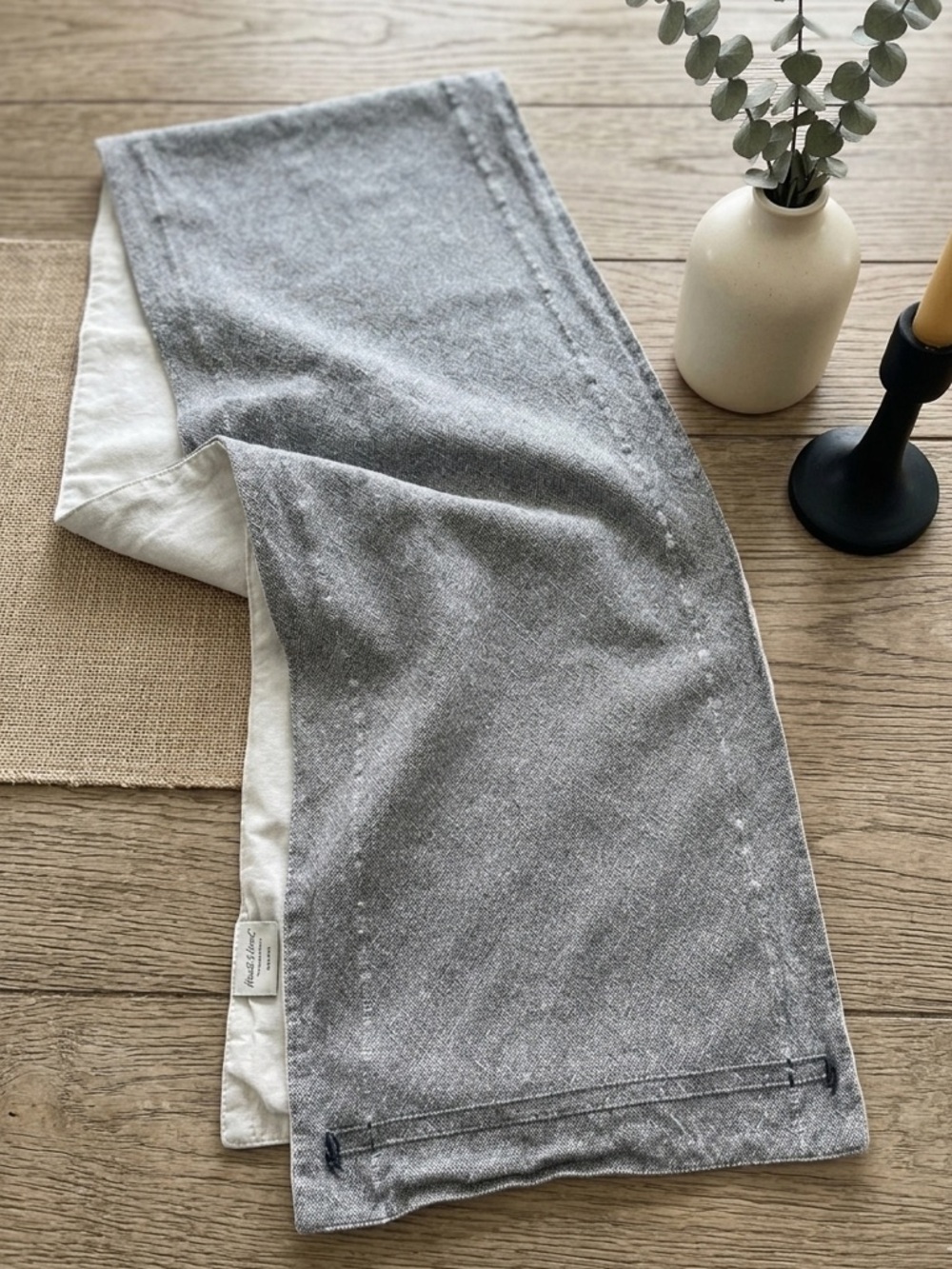 Hearth & Hand Magnolia Blue Table Runner Textured